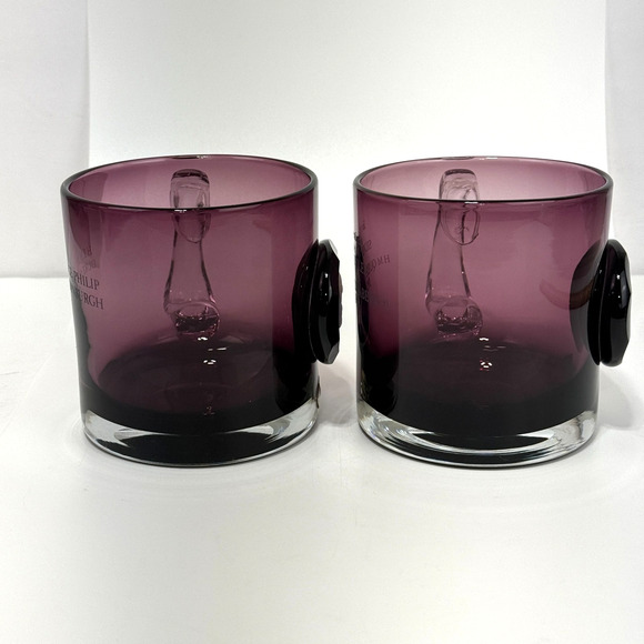 Vtg Wedgwood HM Queen Elizabeth II & HRH Prince Philip Silver Jubilee Glass Mug - Picture 9 of 16